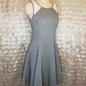 Club Monaco Grey Fit & flare scuba stretchy dress